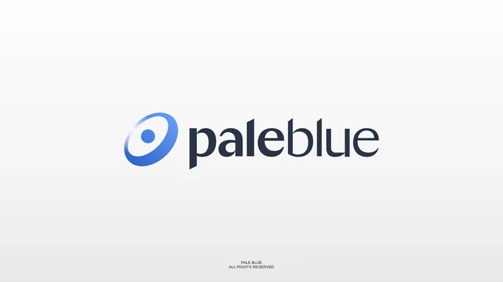 The Pale Blue logo in full color on light gray